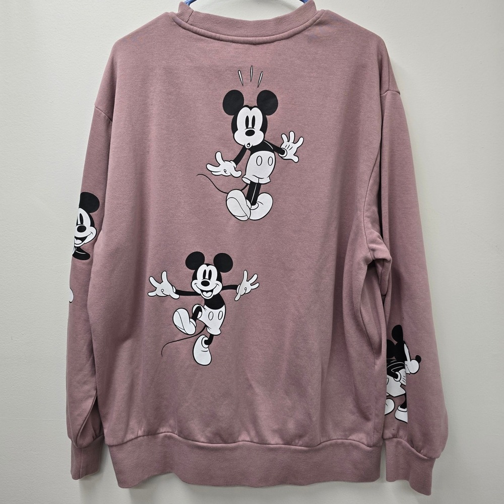Disney Mickey and Friends Mauve Pink Mickey Mouse Graphic Sweatshirt Large